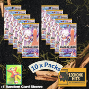 10 Packs EB04 One Piece Booster Pack + 1 Random Card Sleeve Bundle Egghead Crisis Japanese