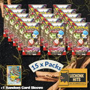 15 Pack Scarlet Violet Base Set Pokemon Booster Pack + 1 Random Card Sleeve