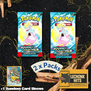 2 Packs Journey Together Pokemon Booster Pack + 1 Random Card Sleeve
