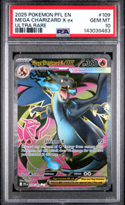 PSA 10 Mega Charizard X ex Ultra Rare #109 Phantom Flames Pokémon Card
