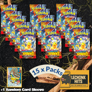 15 Packs Surging Sparks Pokemon Booster Pack + 1 Random Card Sleeve