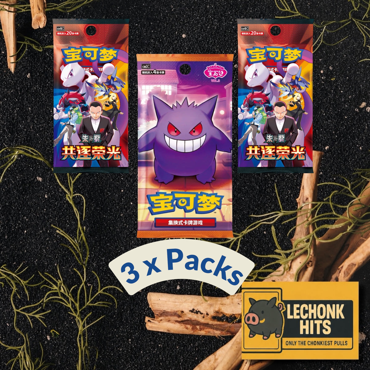 Gem 3 and The Glory of Team Rocket Slim Booster Packs - Pokemon S-Chinese