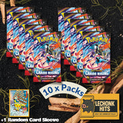 10 x Packs Chaos Rising Pokemon Booster Packs + 1 Random Pokemon Card Sleeve