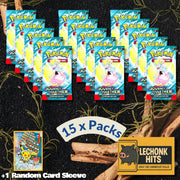 15 Packs Journey Together Pokemon Booster Pack + 1 Random Card Sleeve