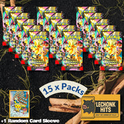 15 Pack Ascended Heroes Pokemon Booster Packs + 1 Random Pokemon Card Sleeve
