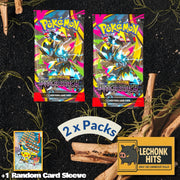 2 Packs Pitch Black Pokemon Booster Packs + 1 Random Pokemon Card Sleeve