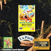 1 Pack OP15 One Piece Booster Pack + 1 Random Card Sleeve Bundle Adventure on Kami's Island l English