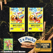 2 Packs OP15 One Piece Booster Pack + 1 Random Card Sleeve Bundle Adventure on Kami's Island l English