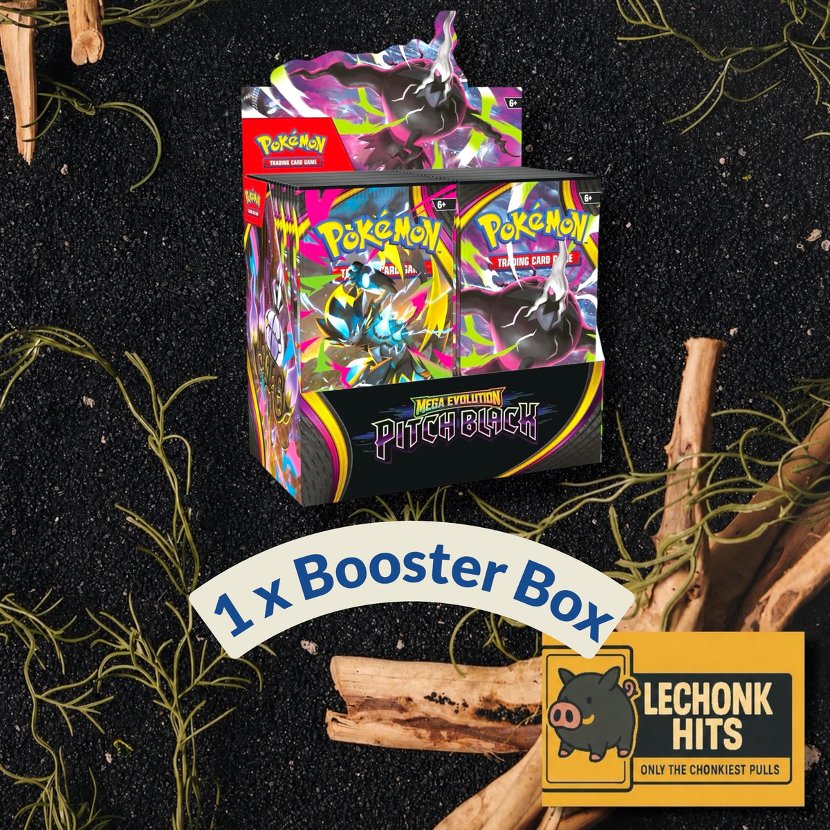1 Pokemon Booster Box Pitch Black  + 1 Random Pokemon Card Sleeve