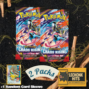 2 x Packs Chaos Rising Pokemon Booster Packs + 1 Random Pokemon Card Sleeve