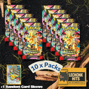 10 Pack Ascended Heroes Pokemon Booster Packs + 1 Random Pokemon Card Sleeve