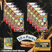 10 Pack Scarlet Violet Base Set Pokemon Booster Pack + 1 Random Card Sleeve