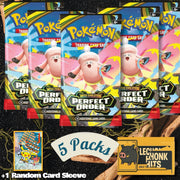 5 x Packs Perfect Order Pokemon Booster Packs + 1 Random Pokemon Card Sleeve
