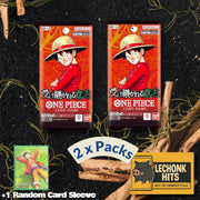 2 Packs OP13 One Piece Booster Pack + 1 Random Card Sleeve Bundle Carrying On His Will Japanese