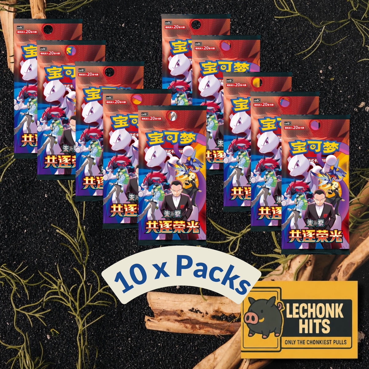10 x The Glory of Team Rocket Slim Booster Packs - Pokemon S-Chinese