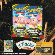 2 x Packs Perfect Order Pokemon Booster Packs + 1 Random Pokemon Card Sleeve