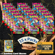 15 x Packs Phantasmal Flames Pokemon Booster Pack + 1 Random Pokemon Card Sleeve
