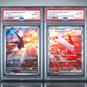 PSA 10 LATIOS #203 & LATIAS EX #239 SPECIAL ILLUSTRATION RARE SURGING SPARKS SEQUENTIAL Grades