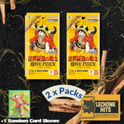 2 Packs OP17 One Piece Booster Pack + 1 Random Card Sleeve Bundle Worlds Strongest Warrior Japanese