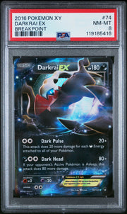 PSA 8 DARKRAI EX #74 2016 POKEMON XY BREAKPOINT