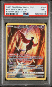 PSA 9 GALARIAN ARTICUNO #282 2023 POKEMON SWSH BLACK STAR PROMO | CROWN ZENITH TIN