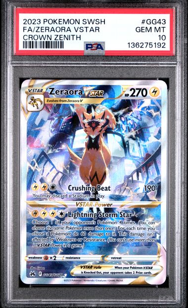 PSA 10 Zeraora VSTAR CROWN ZENITH # GG43