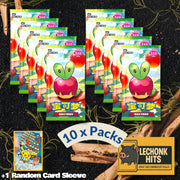 10 Packs Gem 6 Pokemon Booster Pack + 1 Random Card Sleeve Bundle (Applin)