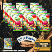 15 Packs Gem 6 Pokemon Booster Pack + 1 Random Card Sleeve Bundle (Applin)