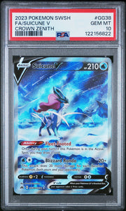 PSA 10 SUICUNE V 2023 POKEMON SWORD AND SHIELD CROWN ZENITH