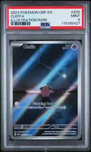 PSA 9 CLEFFA #202 ILLUSTRATION RARE 2023 POKEMON OBF EN-OBSIDIAN FLAMES