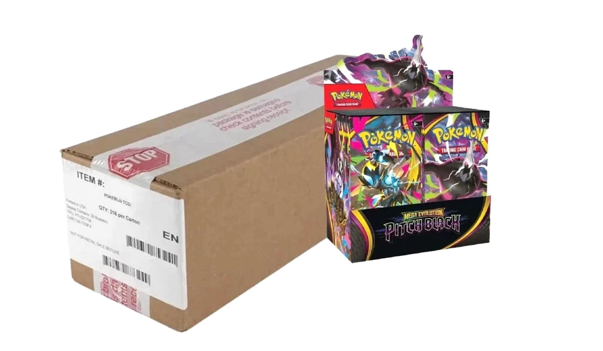 Pitch Black Booster Box Factory Sealed Case (6 Boxes) + 1 Random Pokemon Card Sleeve